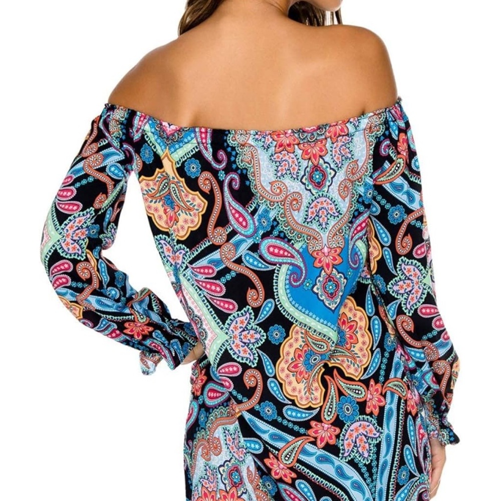 Luli Fama la maestranza cuff bell sleeve shift dress - Picture 3 of 10